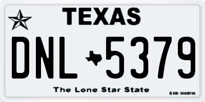 TX license plate DNL5379
