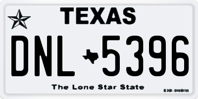 TX license plate DNL5396