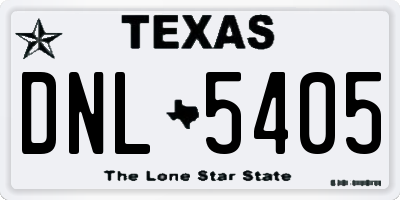 TX license plate DNL5405