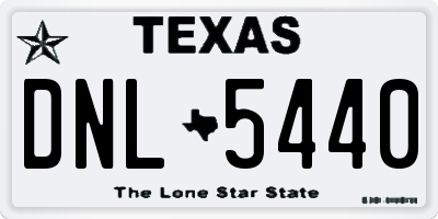 TX license plate DNL5440