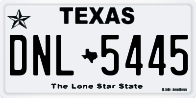 TX license plate DNL5445