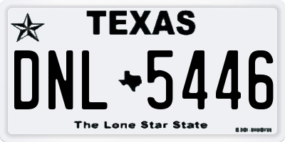 TX license plate DNL5446