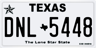 TX license plate DNL5448