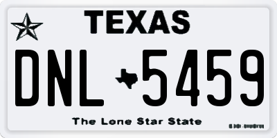 TX license plate DNL5459