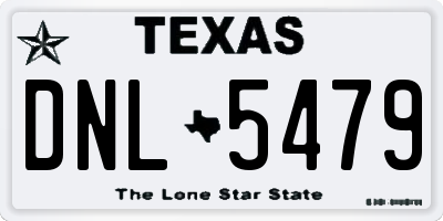 TX license plate DNL5479