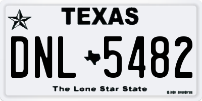 TX license plate DNL5482