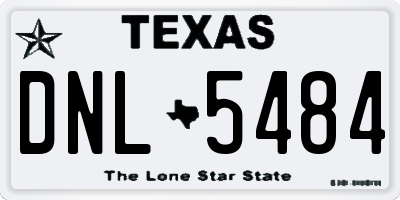 TX license plate DNL5484