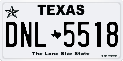 TX license plate DNL5518