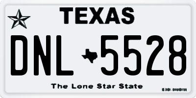 TX license plate DNL5528