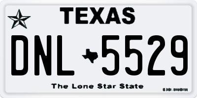 TX license plate DNL5529