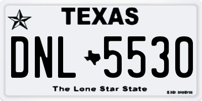 TX license plate DNL5530