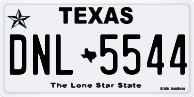 TX license plate DNL5544