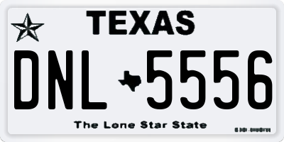 TX license plate DNL5556