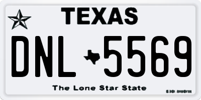 TX license plate DNL5569