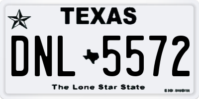 TX license plate DNL5572