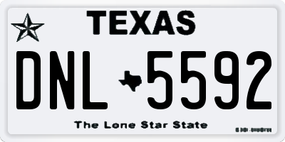 TX license plate DNL5592