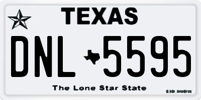 TX license plate DNL5595