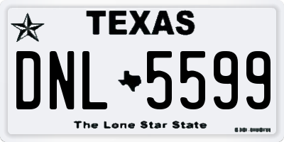 TX license plate DNL5599