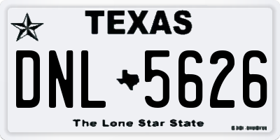 TX license plate DNL5626