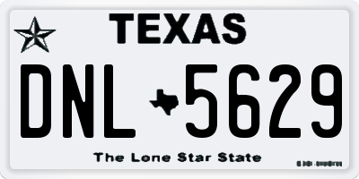 TX license plate DNL5629