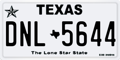 TX license plate DNL5644