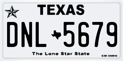 TX license plate DNL5679