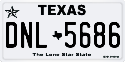 TX license plate DNL5686