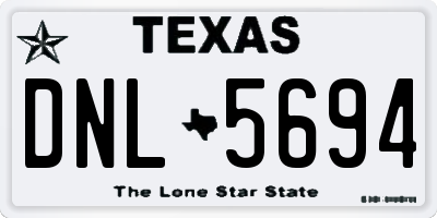 TX license plate DNL5694