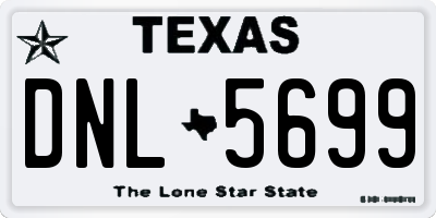 TX license plate DNL5699