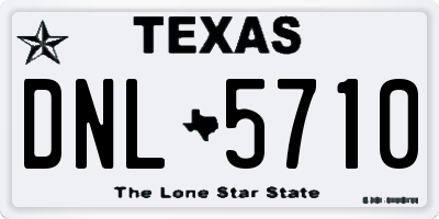 TX license plate DNL5710
