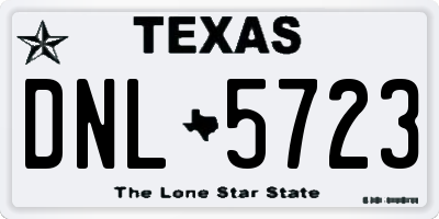 TX license plate DNL5723