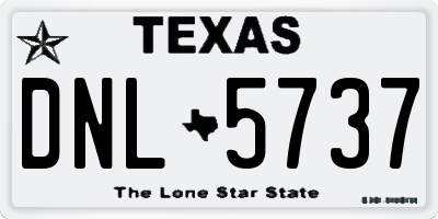TX license plate DNL5737