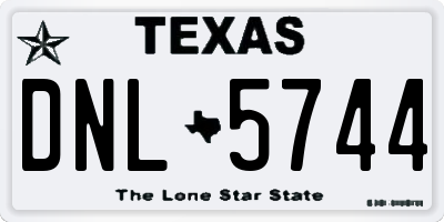 TX license plate DNL5744