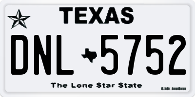 TX license plate DNL5752