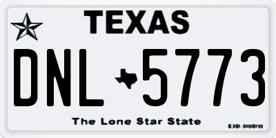 TX license plate DNL5773