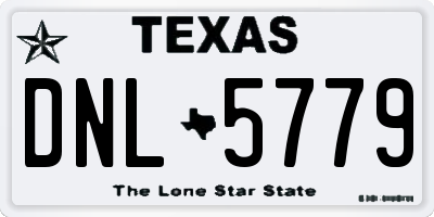 TX license plate DNL5779