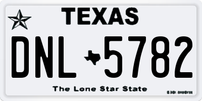 TX license plate DNL5782