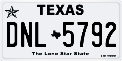 TX license plate DNL5792