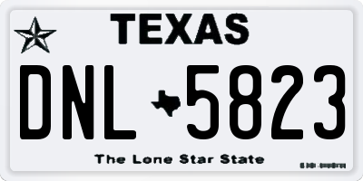 TX license plate DNL5823