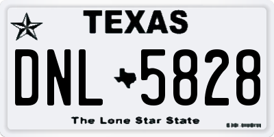TX license plate DNL5828