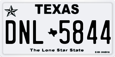 TX license plate DNL5844