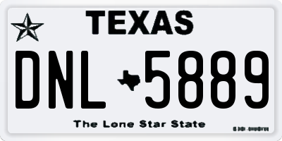 TX license plate DNL5889