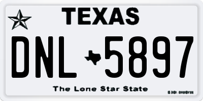 TX license plate DNL5897