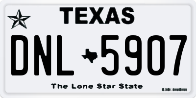 TX license plate DNL5907