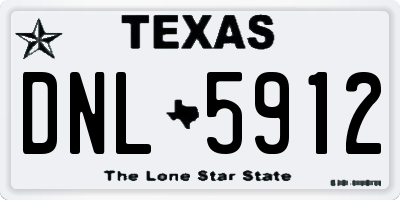 TX license plate DNL5912