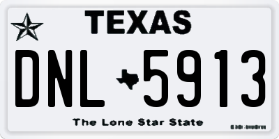 TX license plate DNL5913