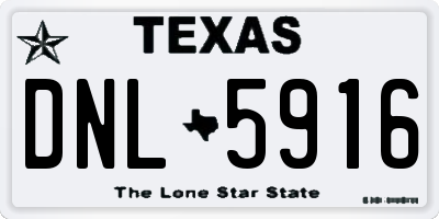 TX license plate DNL5916