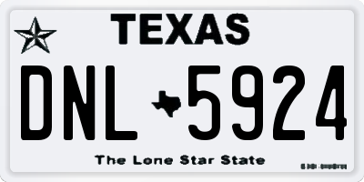 TX license plate DNL5924
