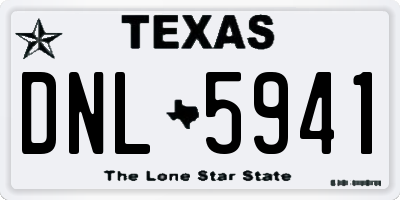 TX license plate DNL5941