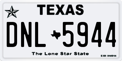 TX license plate DNL5944